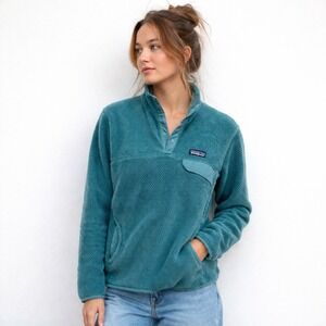 Patagonia Re-Tool Snap-T Fleece Teal Pullover Outdoor Hiking Gorpcore M